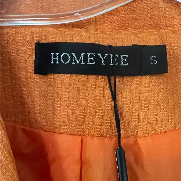 Homeyee Women's Vibrant Orange Blazer - Picture 2 of 4
